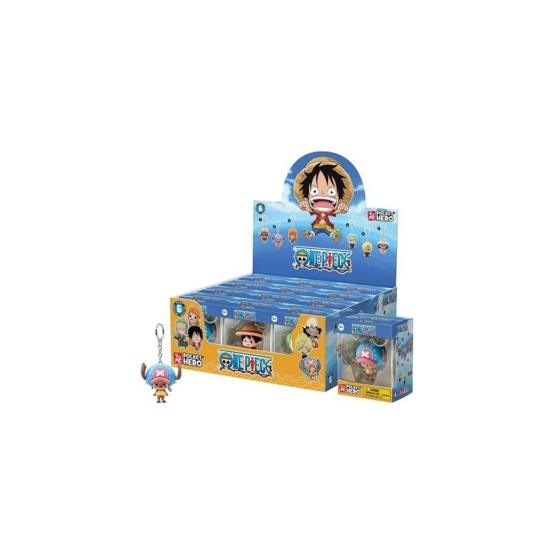 ONE PIECE - Pocket Hero - Assortiment 12 Porte-Clés WINDOW BOX 5.5cm