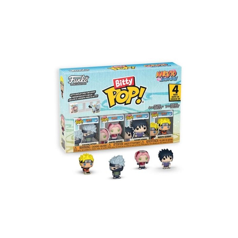 NARUTO SHIPPUDEN - Bitty Pop 4 Pack 2.5cm - Team 7 avec Chase