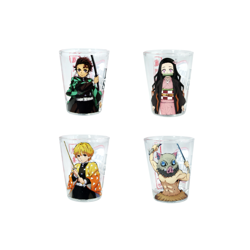 DEMON SLAYER - Groupe - 4 Verres à Shot 57ml