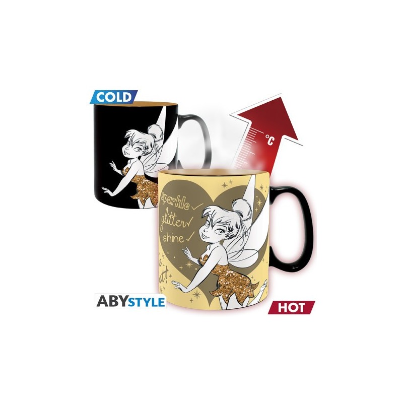 DISNEY - Mug Heat Change - 460 ml - Clochette Paillettes - boîte x2