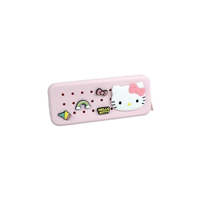 HELLO KITTY - Trousse à Crayons en Silicone avec Pins