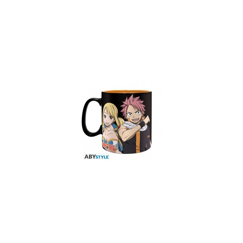 FAIRY TAIL - Mug - 460 ml - Lucy, Natsu & Emblème - boîte x2