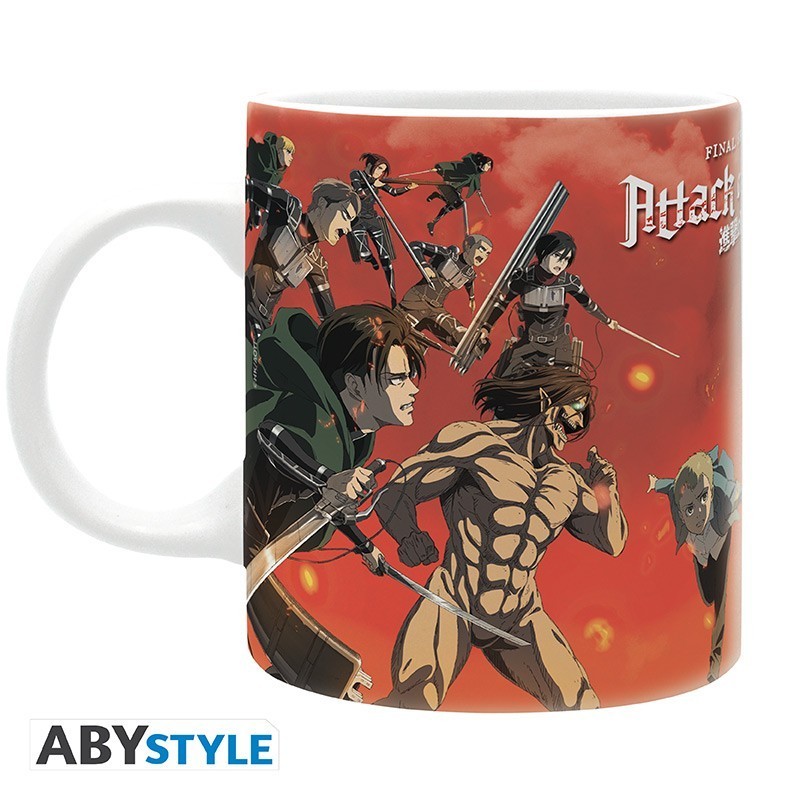 ATTACK ON TITAN - Mug - 320 ml - Scène de bataille - subli x2*
