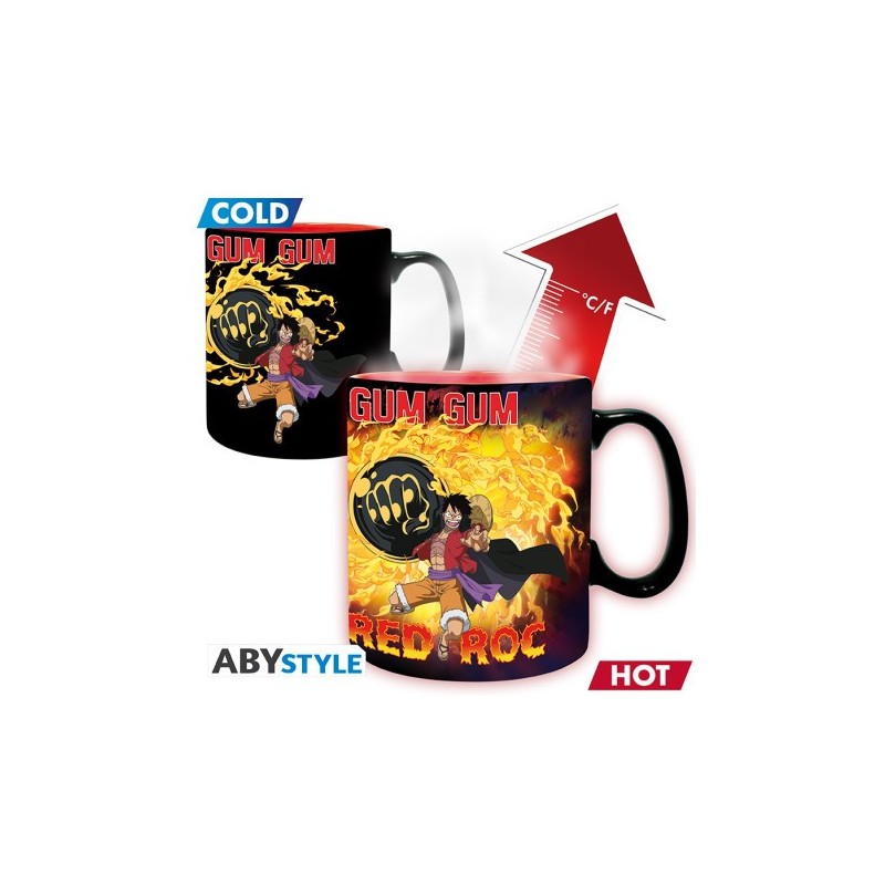 ONE PIECE - Mug Heat Change - 460 ml - Luffy vs Kaido-boîte carton x2