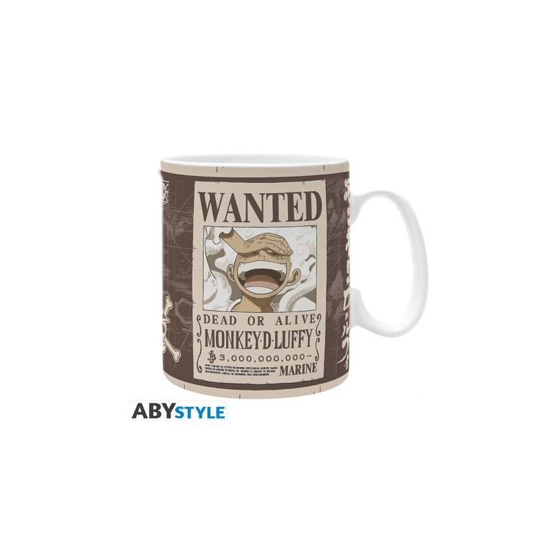 ONE PIECE - Mug - 460 ml - "Luffy Wanted" - subli - boîte x2