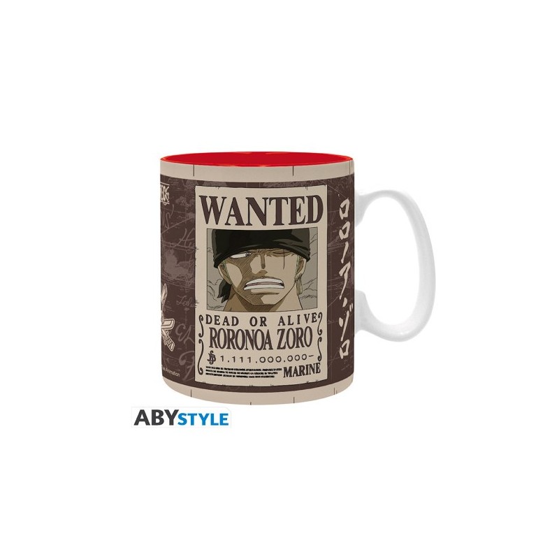 ONE PIECE - Mug - 460 ml - "Zoro Wanted" - subli - boîte x2