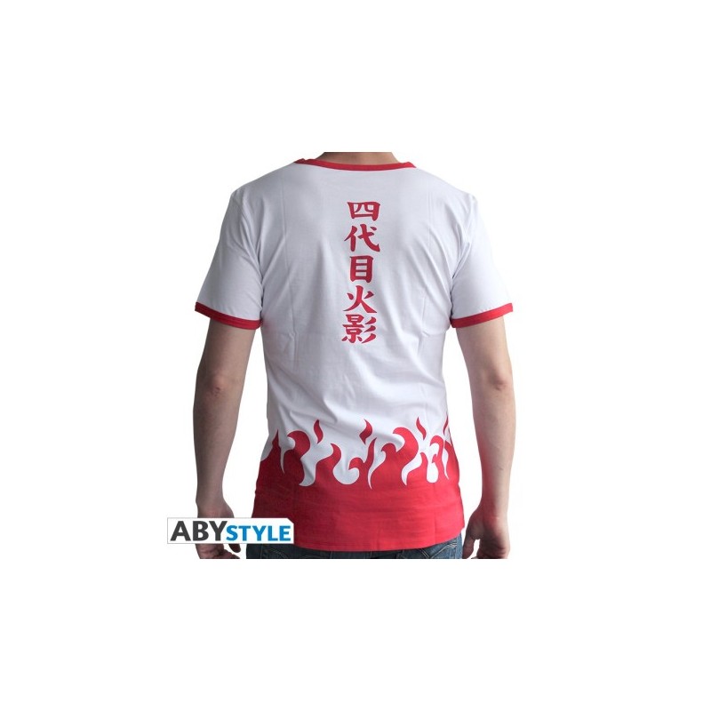 NARUTO SHIPPUDEN - Tshirt "4th Hokage" homme MC white - premium - Ta