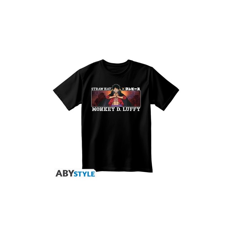 ONE PIECE - T-shirt noir unisexe - Monkey D. Luffy - Taille : Extra L