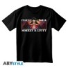 ONE PIECE - T-shirt noir unisexe - Monkey D. Luffy - Taille : Large