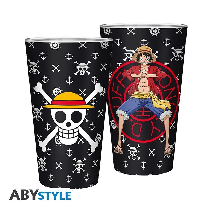 ONE PIECE - Verre XXL - 400 ml - Luffy - boîte x2