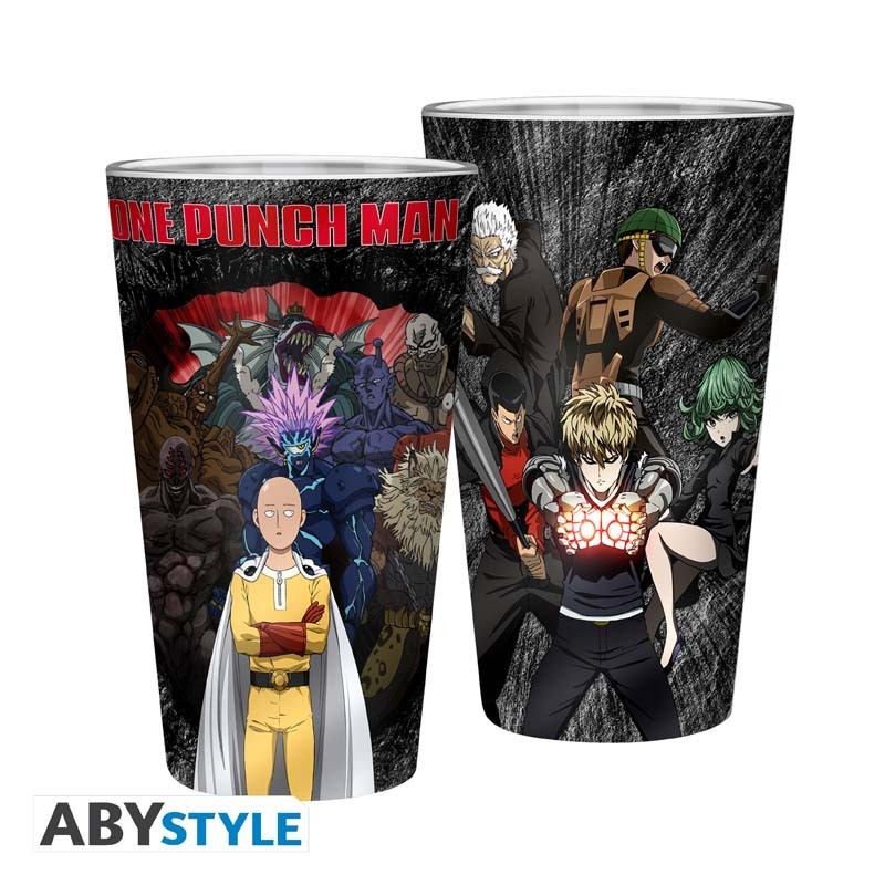 ONE PUNCH MAN - Verre XXL - 400 ml - Seul contre tous - x2
