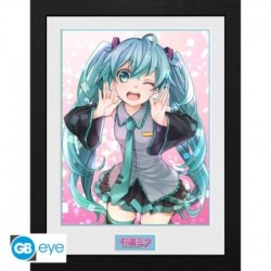 HATSUNE MIKU - Tirage encadré "Clin d'œil" (30x40) x2