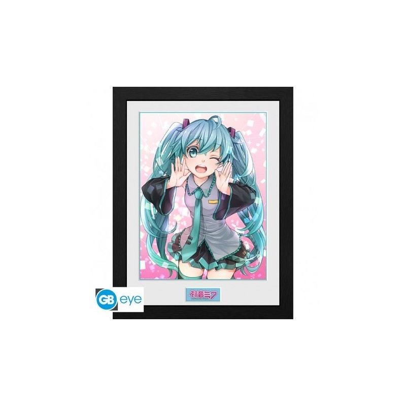 HATSUNE MIKU - Tirage encadré "Clin d'œil" (30x40) x2