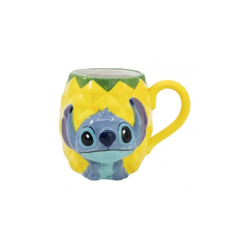 CERAMIC 3D MUG 14 OZ IN GIFT BOX STITCH PINEAPPLE
